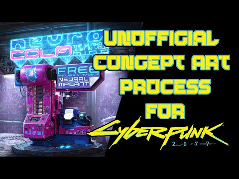 NeuroCola - Cyberpunk Vending Machine Concept Art (2d + VR sculpt)