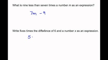 6.EE.2.a - From Words to Expressions (Less than and Difference)
