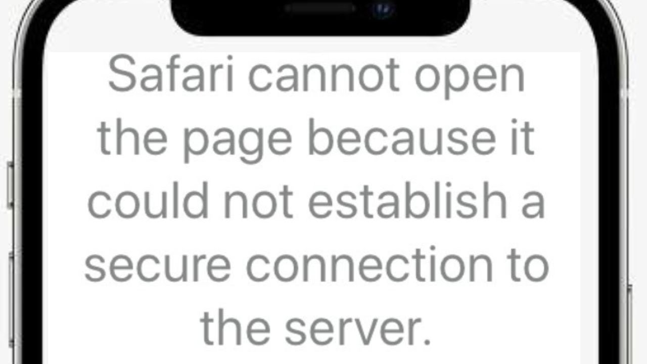 safari cannot open page secure connection