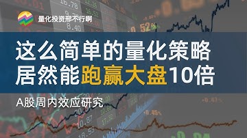 跑赢大盘10倍的策略分享: A股周内效应 | 邢不行（附Python代码）