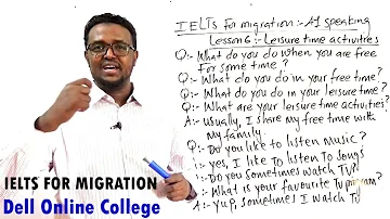 IELTS For migration_ A1 SPeaking_ Lesson 6