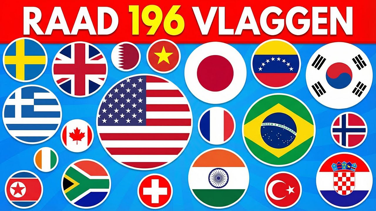 Raad alle 196 Vlaggen van de Wereld | Raad de Vlag Quiz 🚩🌎