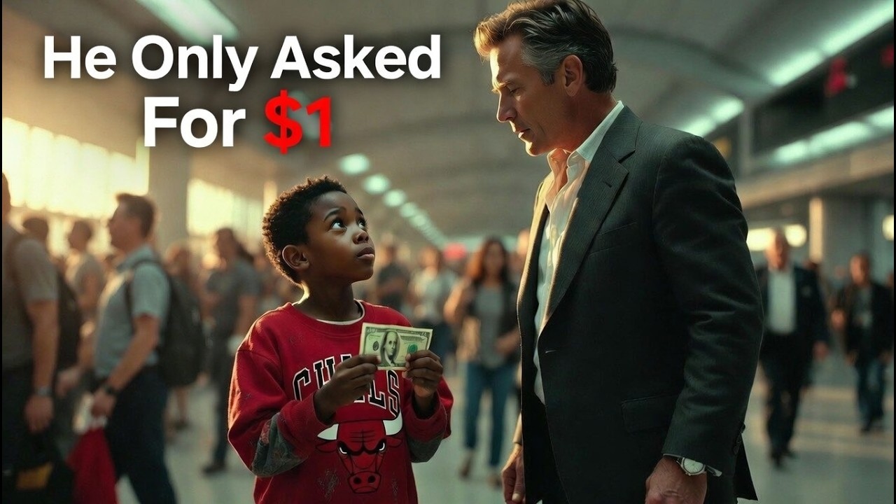 The Little Boy Asked the Billionaire for Just One Dollar— What He Did Next Shocked the Whole Airport