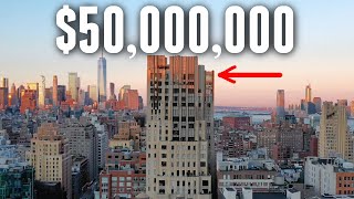 The MOST EXPENSIVE $50,000,000 Penthouse in downtown NYC #shorts