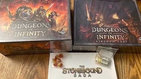 Unboxing Ver 2 of Dungeons of Infinity Base Game and Kingdom Cost.