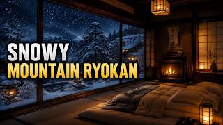 Sleep in a Snowy Mountain Ryokan During Heavy Wind (8 Hours)