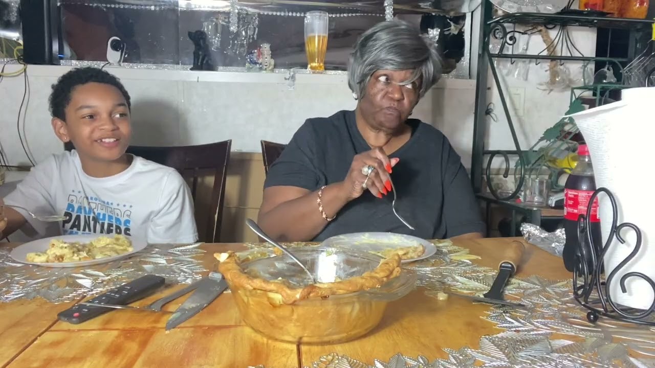 We’re eating chicken pot pie from Princess kitchen y’all