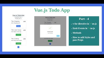 #4 Vue js todo app tutorial | Vue js tutorials for beginners | Adding styles and props in Vuejs