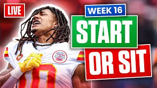 Fantasy Football Week 16 Start or Sit Lineup Advice (2024)