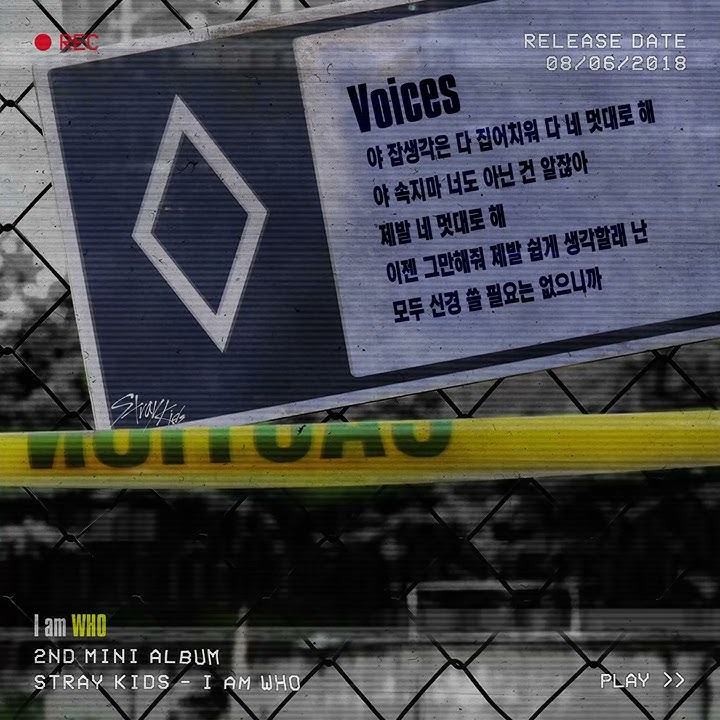 Stray Kids 2ND MINI ALBUM “I am WHO” Inst. Lyric Card 3 “Voices”