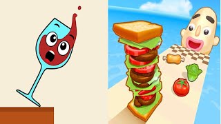 Sandwich Runner Vs Spill It Games, SpeedRun Gameplay, Epic Race EP-2