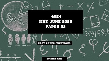 4024/22/ m / j /25 - O LEVEL MATHEMATICS- PAPER 2 STEP BY STEP SOLUTION. 