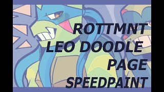 Quick Speedpaint- ROTTMNT Leo page doodles