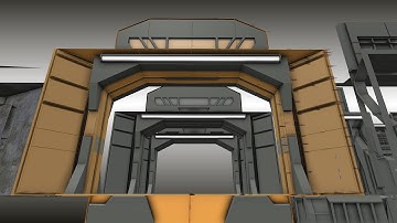 Animated Sci-Fi  Door 2 Blender 2.75a - Animated sci-fi doors