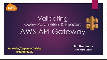 AWS API Gateway - Validating Query String Parameters and Headers