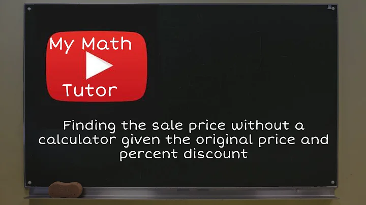 Finding the sale price without a calculator given the original price and percent discount