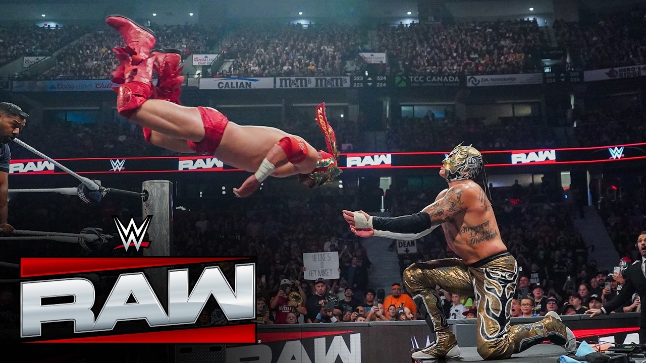 Dragon Lee shows off TWO INSANE cannonball dives: Raw highlights
