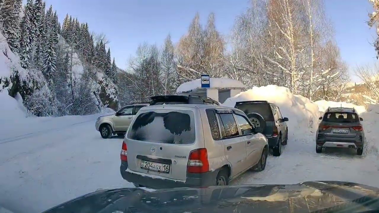 Восточный Казахстан. Зимняя дорога.( Горная Ульбинка, Алтайские Альпы, серпантин)