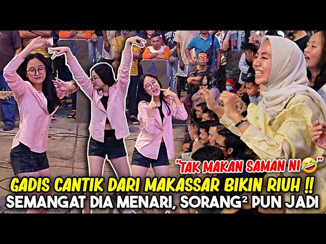 🔴Gisel gadis dari Makassar,Indo bikin RIUH ! Sporting habis weh, lincah dia menari sorang²🤣 class=