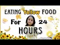 EATING YELLOW FOOD FOR 24 HOURS🟡