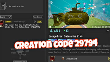 BGMI WOW Parkour Creation Code 29794 Escape From Submarine 2 #bgmi #pubgmobile #gaming #viralvideo 