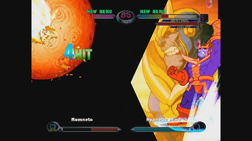 MvC2: Thanos Unblockable Incinerates Cyclops Assist (100% Assist Kill)