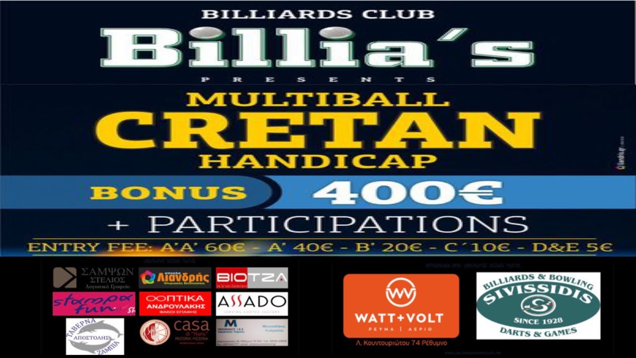 Billia's Multiball Handicap Open Rethymno 2nd Round - YouTube