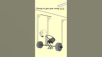 Flexing at gym gone wrong 🤣🤣  #animation #funny #funnyanimation #cartoon #gym