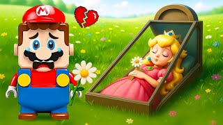 Bowser Breathes Fire On Mario Peach Dies Luigi And Mario Mourn At His Grave