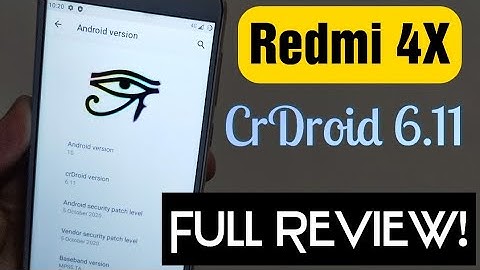 Redmi 4X- crDroid 6.11 Custom Rom Install | ANDROID 10 | Unofficial Non-Treble | Full Customizations