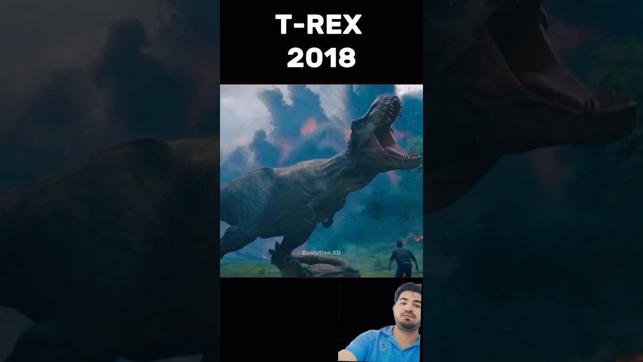 The  Evaluation Of T- Rex In Movies (1993 -  2018) 💀😯 | #shorts #evaluation #trex #trending #viral