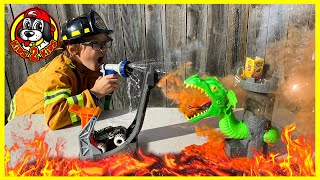 Monster Jam & Hot Wheels Monster Trucks HARDEST OBSTACLE COURSE!  DUELING DRAGON FIREWORKS RESCUE