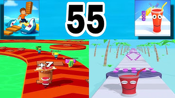 Shortcut Run VS Juice Run : GameplayWalkthrough All Levels ( part  55)