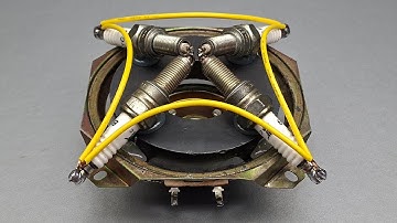 100% free electricity generator 220v amazing energy self running from speaker gear with spark plug