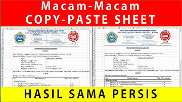 Cara Copy Paste Sheet Excel Hasil Sama Persis