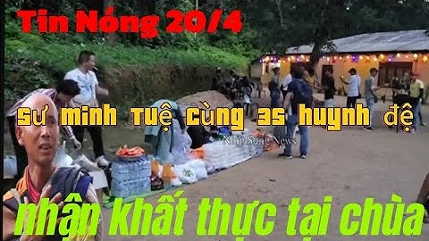 Sư Minh Tuệ cùng 36 huynh đệ nhận khất thực tại chùa hoan hỉ tốt đẹp