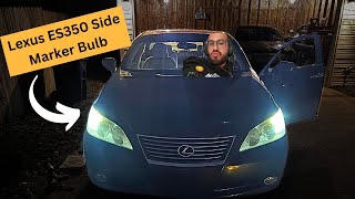 LEXUS ES350 SIDE MARKER BULB REPLACEMENT  How to Change Side Marker Bulbs on a Lexus ES350. Easy!