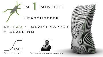 Grasshopper in 1 minute - EX 132 - Graph mapper + Scale NU