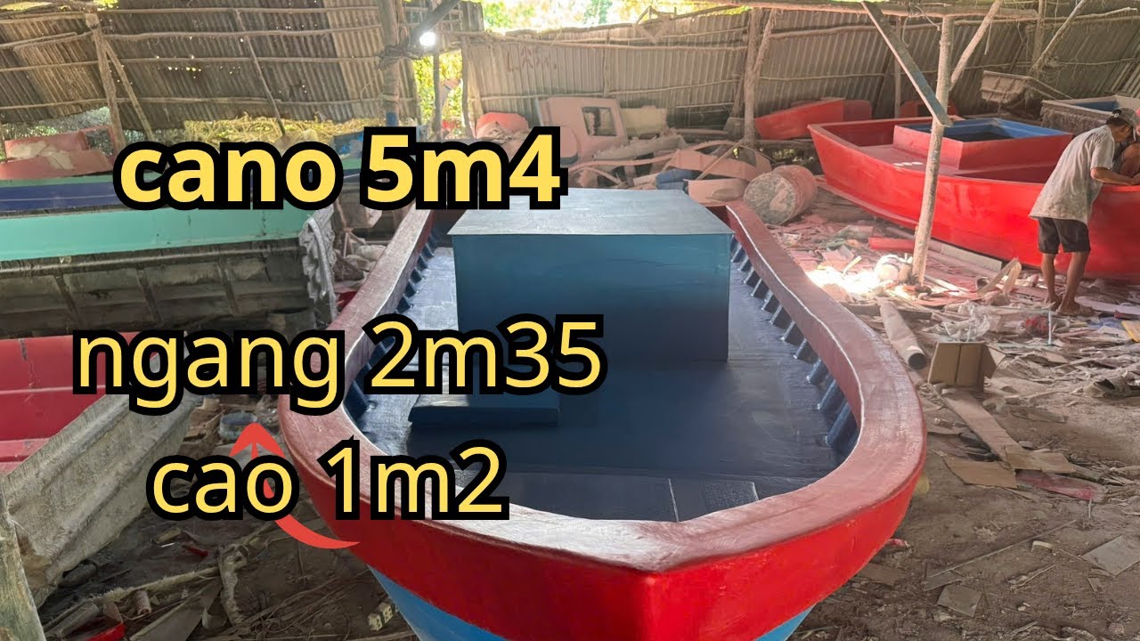 cano đi biển 5m4 ngang 2m35 cao 1m2 thiết kế theo yêu cầu khách hàng...