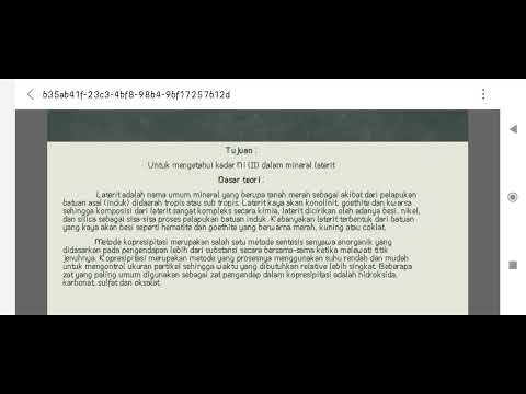 Penentuan Kadar Nikel (II) dalam Mineral Laterit - Kelompok 2 (XIII KA2)