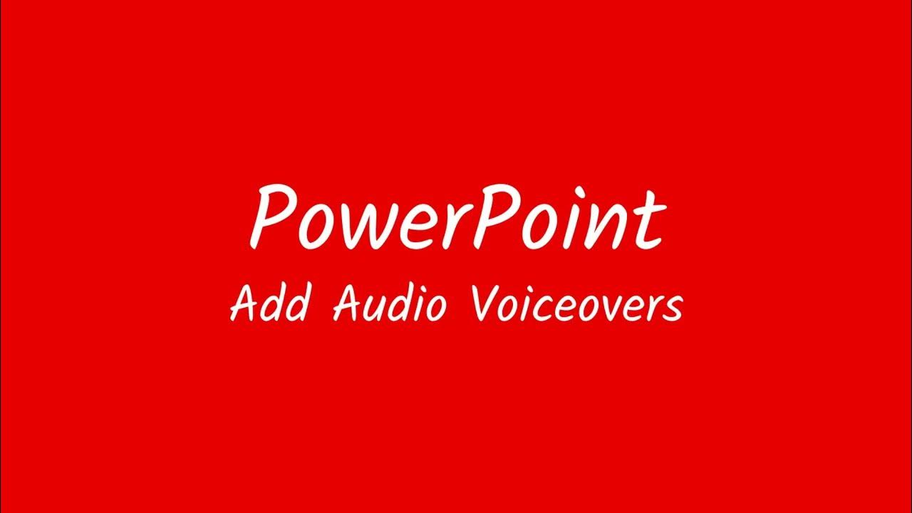PPT Add Audio YouTube