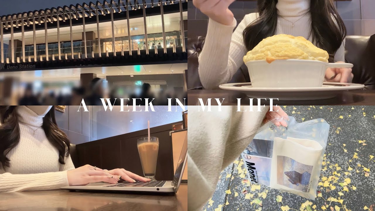 vlog. 20代社会人の自分を大切にする1週間☃️| 出勤と上野モネ展へ行く休日🪷 | こたつ開封, 味噌コーン鍋🫕
