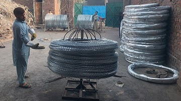 Making process of Razor Wire #razorwire #shorts #shortfeed #Wire #Making