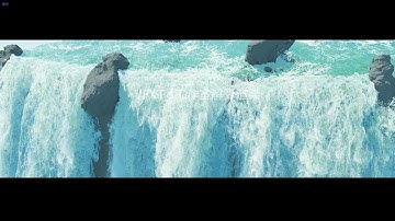 Houdini 20 creates a large-scale waterfall flip solution rendering file hip nuke