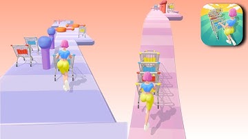 Grocery Cart Run 🛒🏃🏻‍♀️Game IOS Android All Levels Gameplay Walkthrough