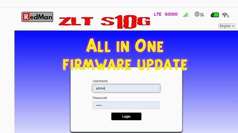 All in One Firmware ZLT-S10G Update