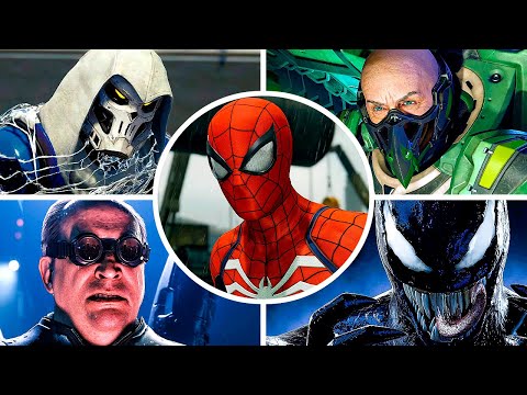 SPIDER-MAN REMASTERED PS5 - All Boss Fights & Endings with Cutscenes 4K ULTRA HD