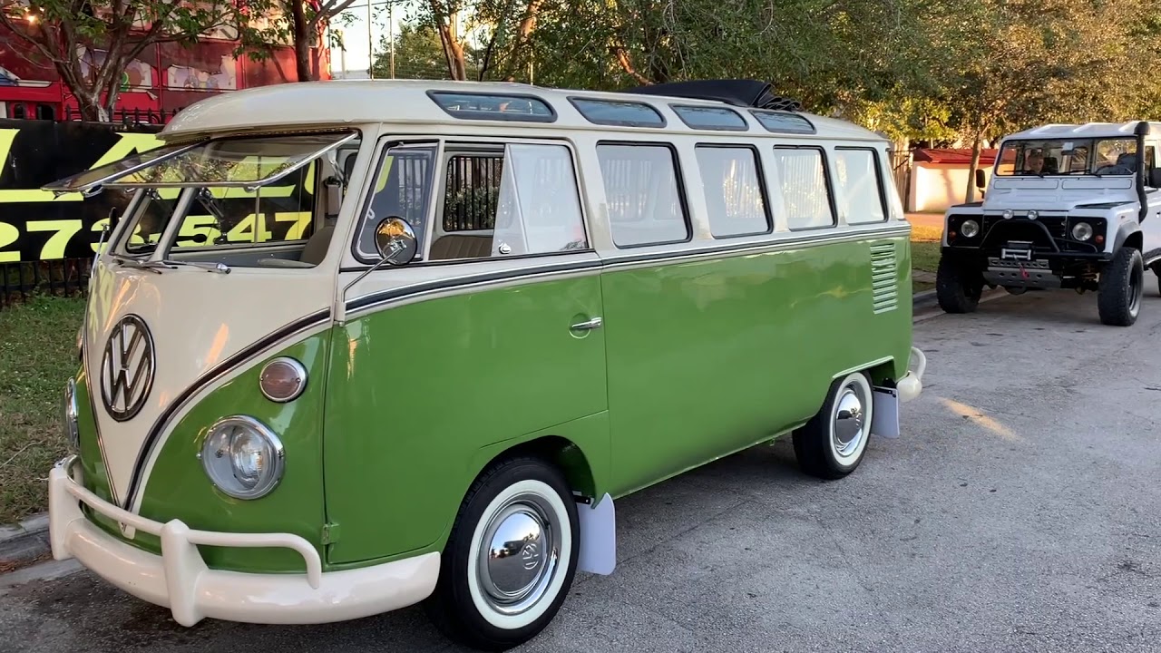 1972 VW BUS Green 23 FOR SALE YouTube