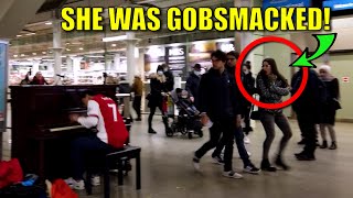 She Was Gobsmacked by Mr Blue Sky Piano in Public | Cole Lam 14 Years Old