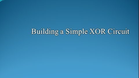 Building a Simple XOR Circuit (Circuit Wizard)